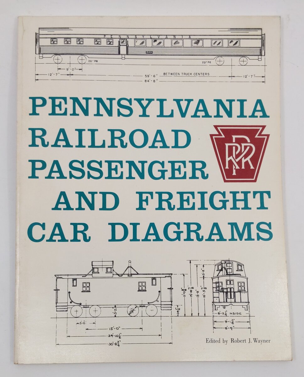 Pennsylvania Railroad Passenger and Freight Car Diagrams Paperback Book VG