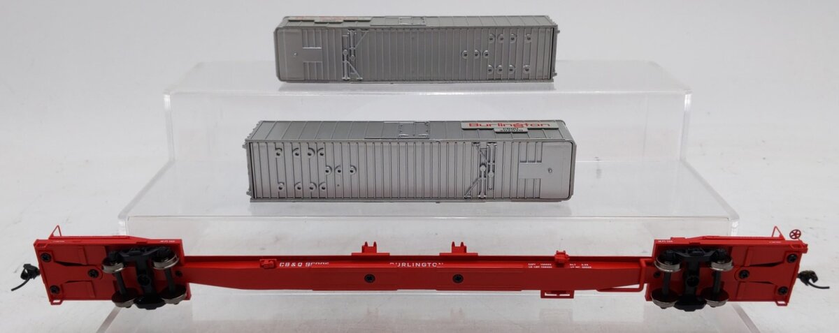 Walthers 932-41057 HO CBQ Flexi-Van Mark IV Flat Car with Trailer EX/Box