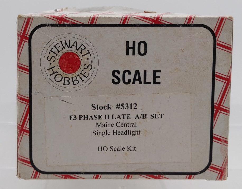 Stewart 5312 HO Maine Central EMD F3 Phase II Late A/B Diesel Locomotive Kit EX/Box