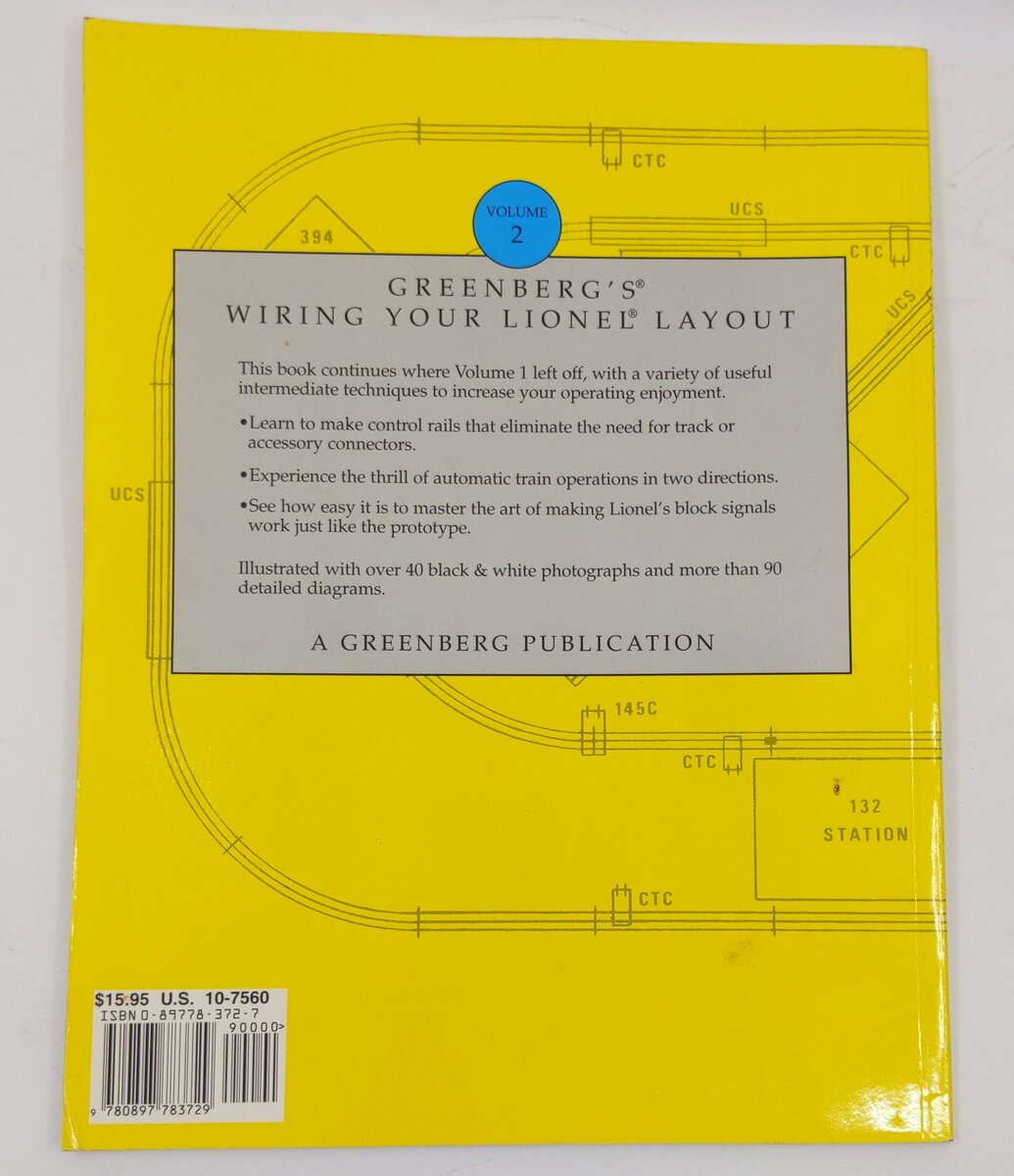 Greenberg's Wiring Your Lionel Layout, Vol.2 Paperback Book By Peter H. Riddle VG