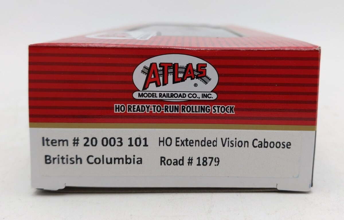 Atlas 20003101 HO Scale British Columbia Extended Vision Caboose #1879