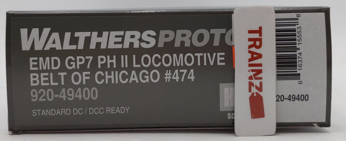 Walthers 920-49400 HO Belt Railway of Chicago EMD GP7 Diesel Locomotive #474