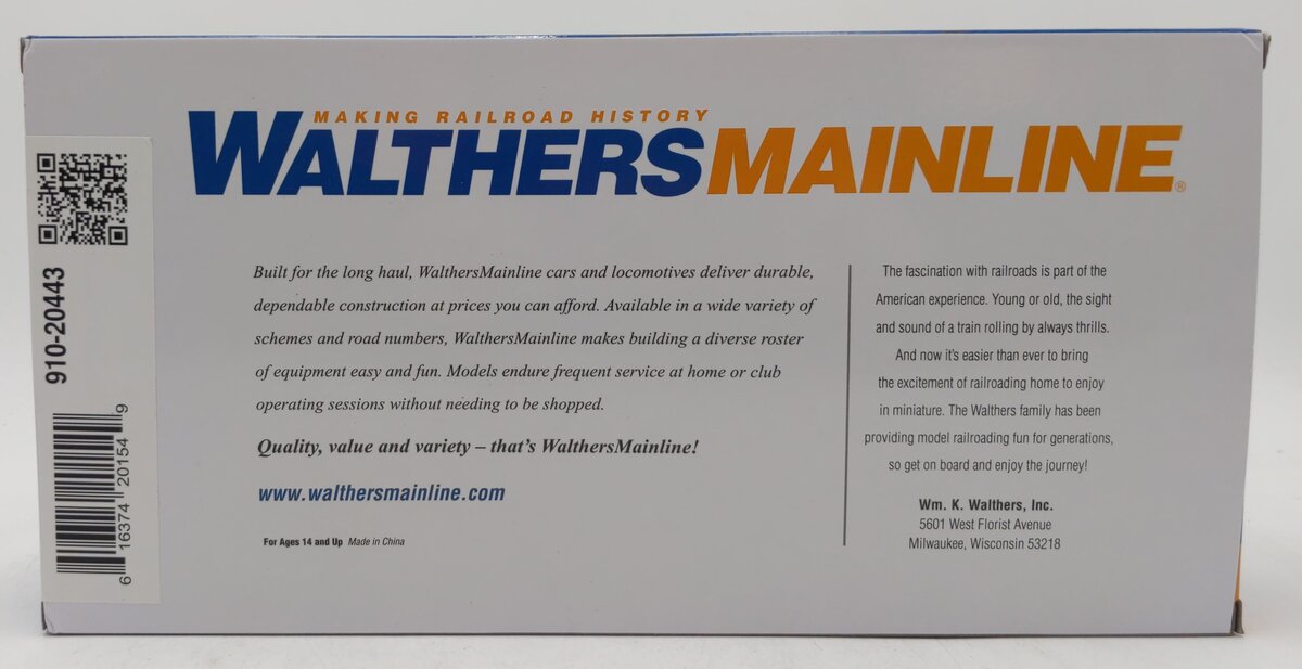 Walthers 910-20443 HO Leased Unit GP9 Ph II Diesel Locomotive Sound & DCC #1601