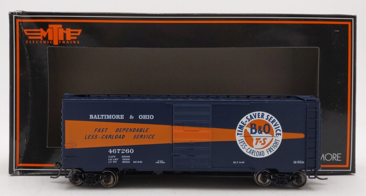 MTH 81-74001 Baltimore & Ohio HO Scale 40' PS-1 Boxcar #467260