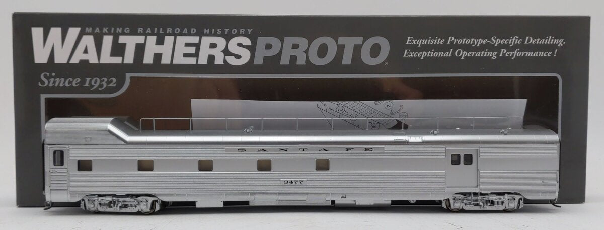 Walthers 920-9641 HO SF Deluxe Edition 1 85' Baggage-Dorm Transition Car #3477