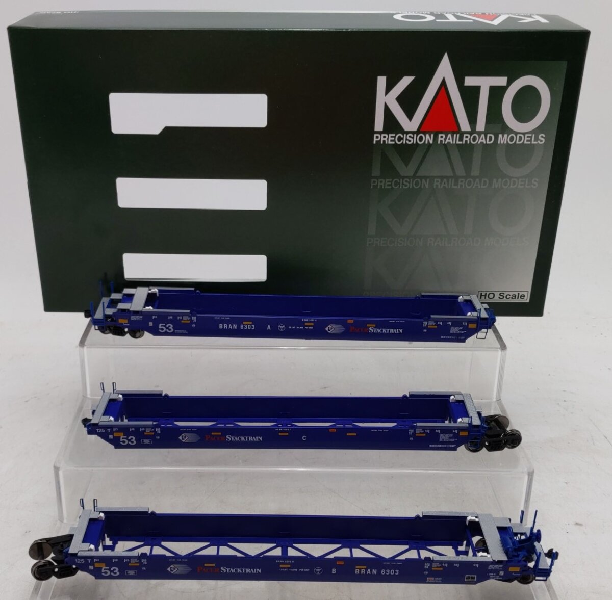 Kato 30-9047 HO Pacer Gunderson MAXI-IV Double Stack Well Car Set #6303