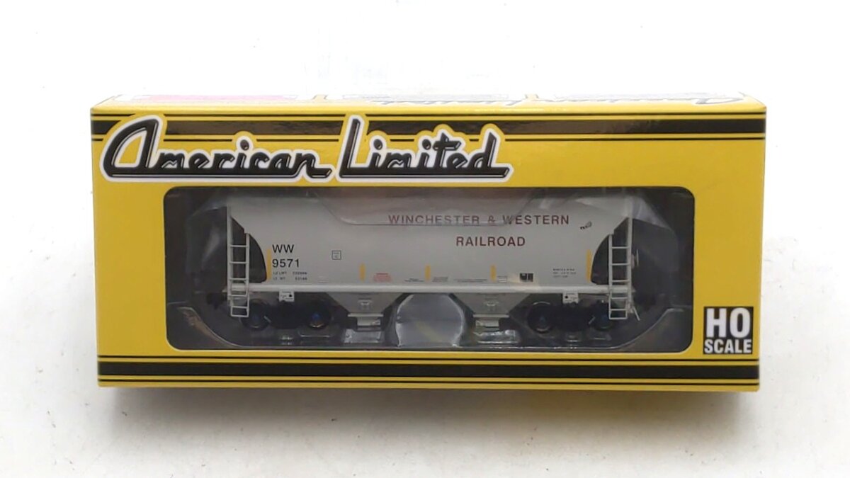 American Limited Models 1076 HO Winchester & Western 2-Bay Covered Hopper #9571
