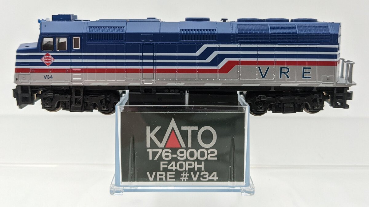 Kato 176-9002 N Virginia Railway Express EMD F40PH Diesel Locomotive #V34