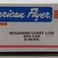 American Flyer 6-48306 S Gauge Seaboard Coastline Boxcar #48306 LN/Box