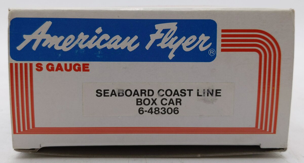 American Flyer 6-48306 S Gauge Seaboard Coastline Boxcar #48306 LN/Box