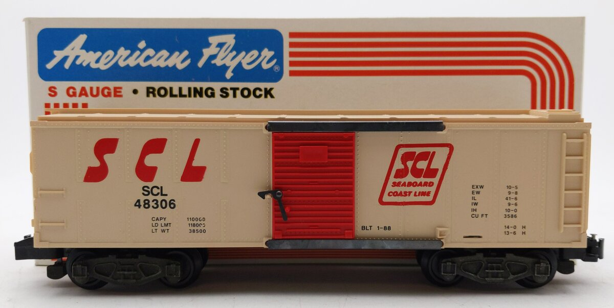 American Flyer 6-48306 S Gauge Seaboard Coastline Boxcar #48306 LN/Box