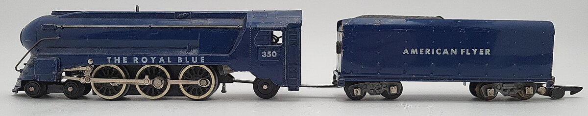 American Flyer 350 Vintage S B&O The Royal Blue 4-6-2 Die-Cast Steam Locomotive VG