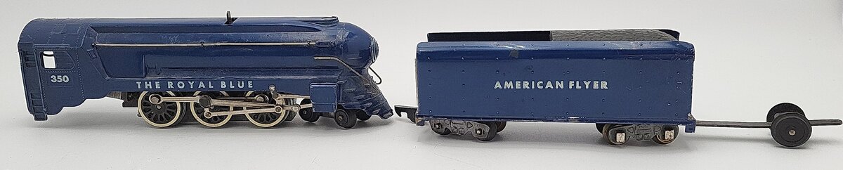 American Flyer 350 Vintage S B&O The Royal Blue 4-6-2 Die-Cast Steam Locomotive VG