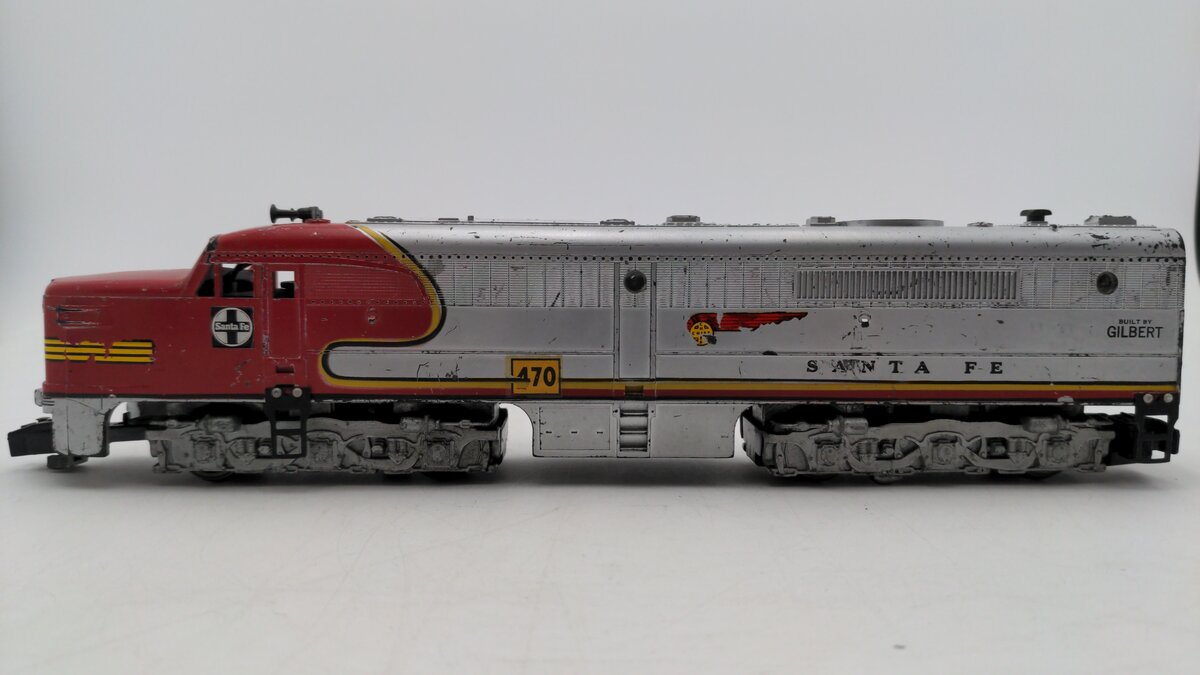 American Flyer 470 Vintage S Santa Fe Powered A Unit Diesel Locomotive VG