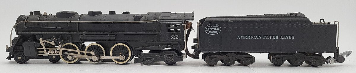 American Flyer 322 Vintage S NYC 4-6-4 Hudson Steam Locomotive & Tender VG