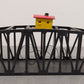 American Flyer 750 Vintage S Black Metal Trestle Bridge w/ Lighted House on Top