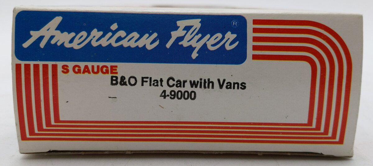 American Flyer 4-9000 S Gauge Baltimore & Ohio Flatcar w/ Trailers LN/Box