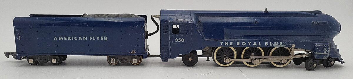 American Flyer 350 Vintage S B&O The Royal Blue 4-6-2 Die-Cast Steam Locomotive VG