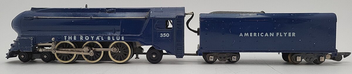 American Flyer 350 Vintage S B&O The Royal Blue 4-6-2 Die-Cast Steam Locomotive VG