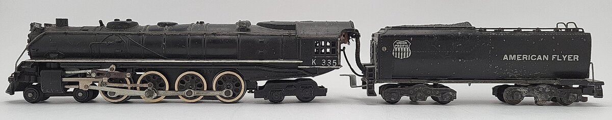 American Flyer K335 Vintage S Union Pacific 4-8-4 Steam Locomotive & Tender VG