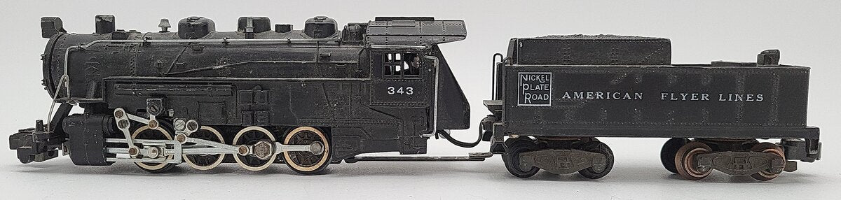 American Flyer 343 Vintage S Gauge Nickel Plate Road 0-8-0 Steam Switcher VG
