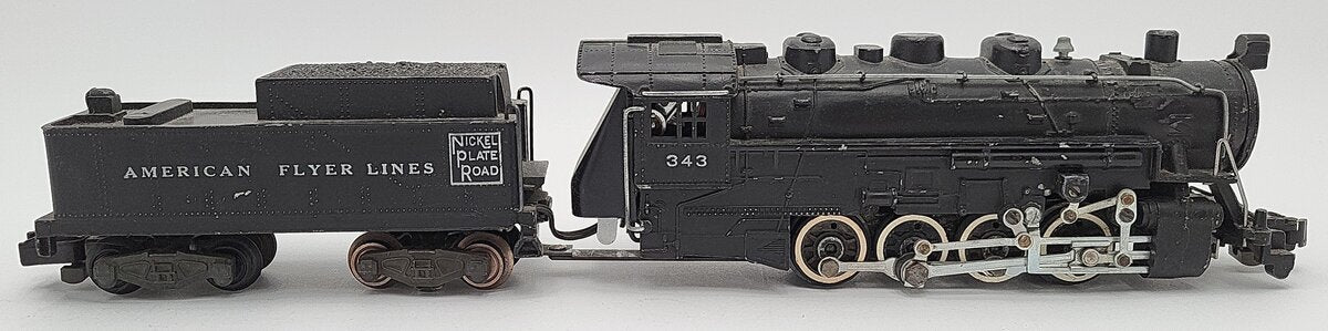 American Flyer 343 Vintage S Gauge Nickel Plate Road 0-8-0 Steam Switcher VG