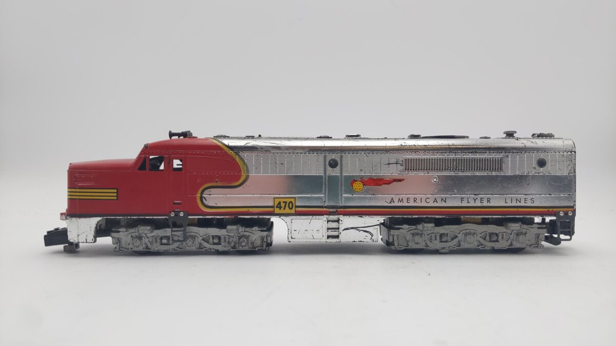 American Flyer 470 Vintage S Santa Fe Powered A Unit Diesel Locomotive VG