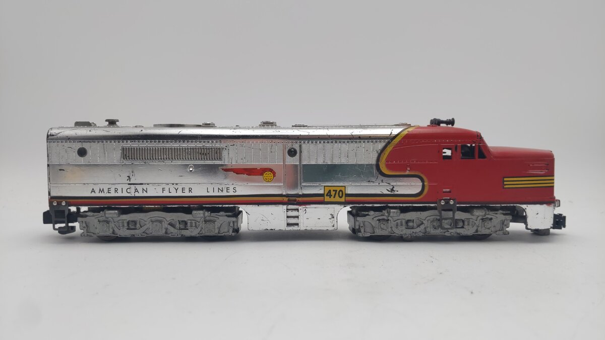 American Flyer 470 Vintage S Santa Fe Powered A Unit Diesel Locomotive VG