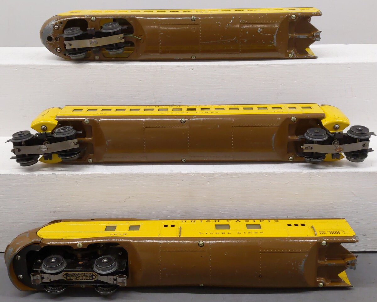 Lionel 752E Vintage O Prewar Union Pacific M10000 Streamliner Set VG/Box