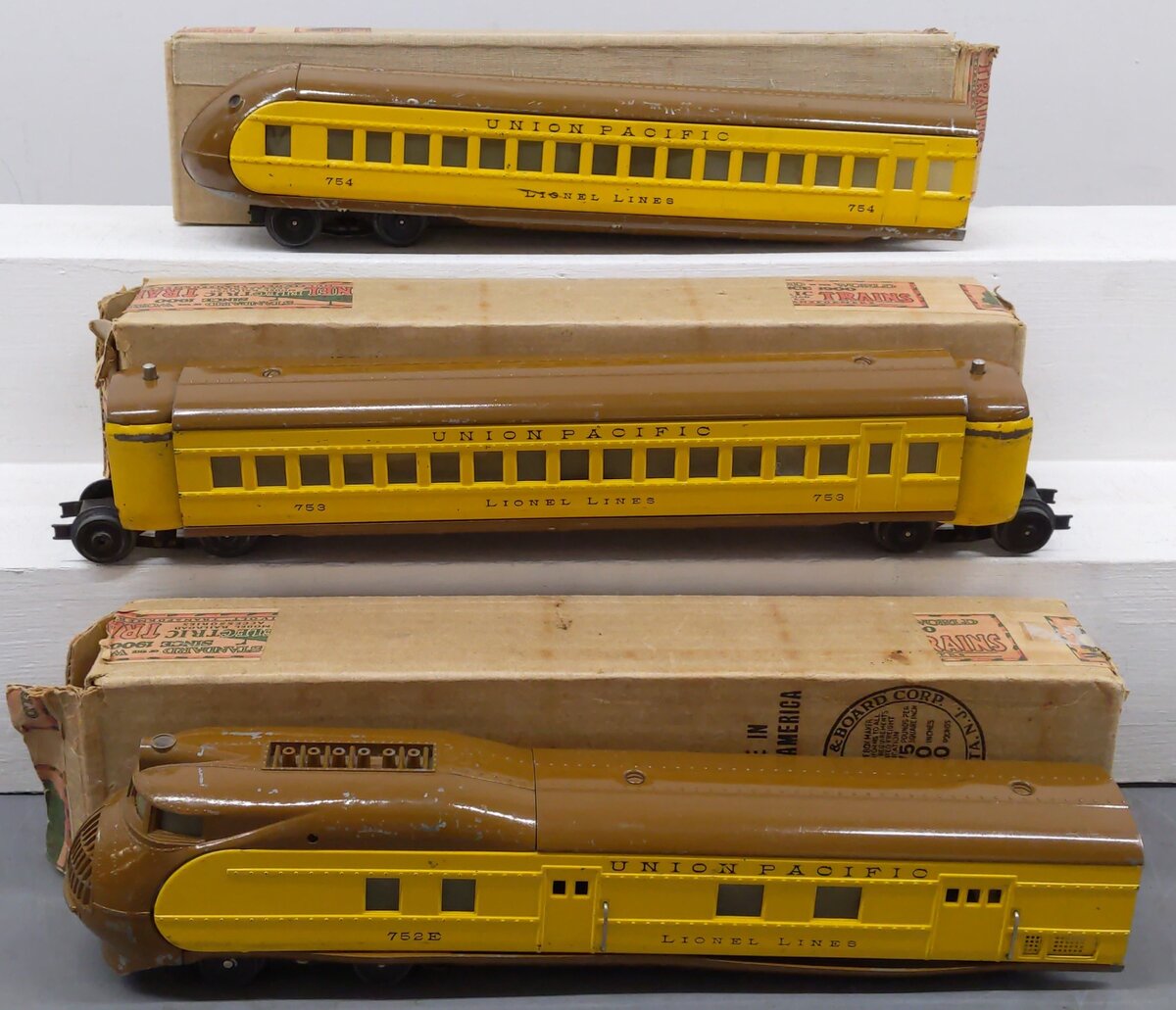 Lionel 752E Vintage O Prewar Union Pacific M10000 Streamliner Set VG/Box