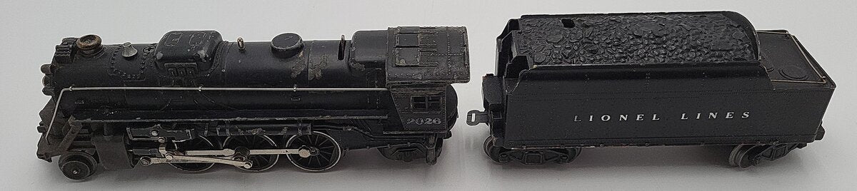 Lionel 2026 Vintage O 2-6-4 Die-Cast Steam Locomotive & 6466WX Tender VG