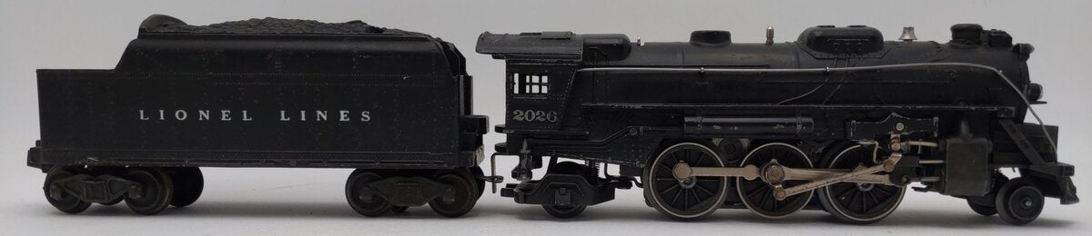 Lionel 2026 Vintage O 2-6-4 Die-Cast Steam Locomotive w/ 6466W Tender VG