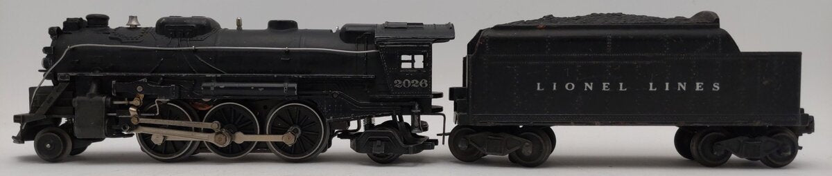 Lionel 2026 Vintage O 2-6-4 Die-Cast Steam Locomotive w/ 6466W Tender VG