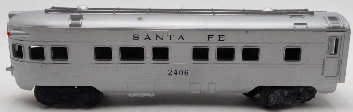Lionel 2406 Vintage O Santa Fe Observation Passenger Car VG