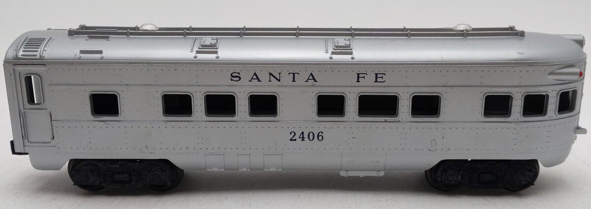 Lionel 2406 Vintage O Santa Fe Observation Passenger Car VG