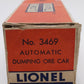 Lionel 3469 Vintage O Lionel Lines Black Automatic Dump Car EX/Box