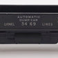 Lionel 3469 Vintage O Lionel Lines Black Automatic Dump Car EX/Box
