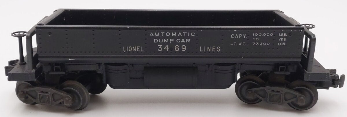 Lionel 3469 Vintage O Lionel Lines Black Automatic Dump Car EX/Box