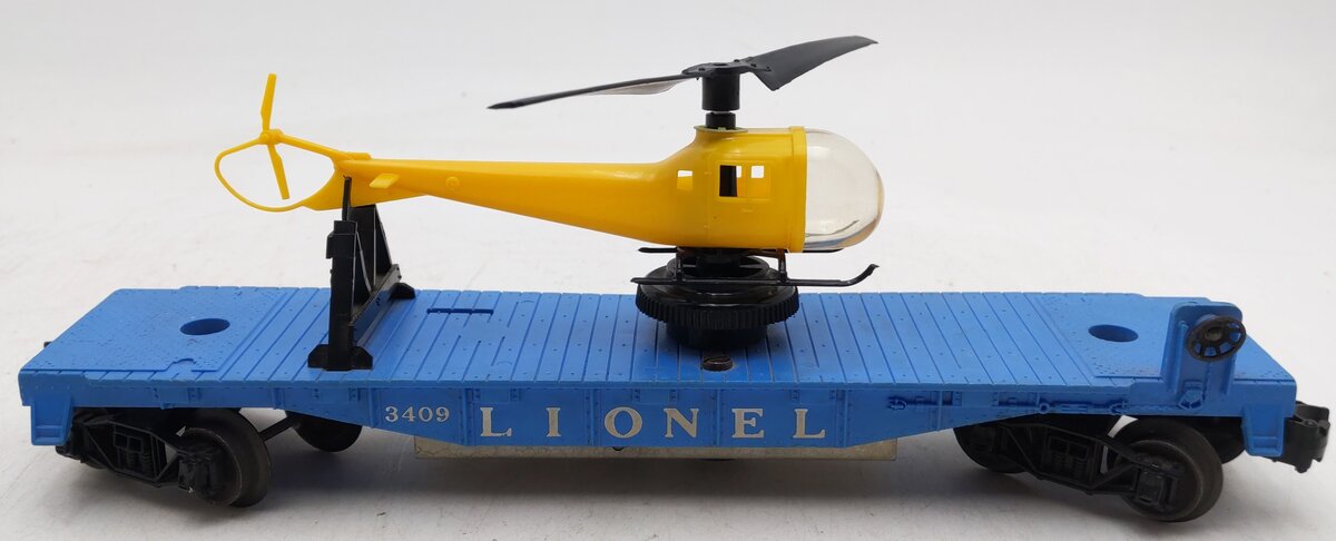 Lionel 3409 Vintage O Helicopter Launching Car VG