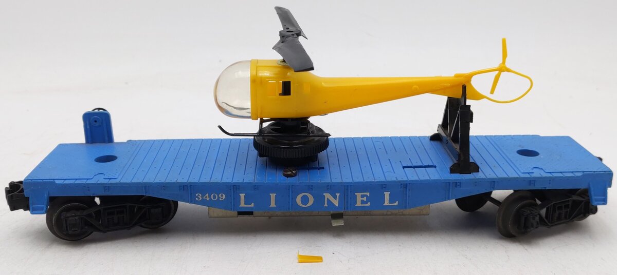 Lionel 3409 Vintage O Helicopter Launching Car VG