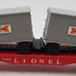Lionel 6430 Vintage O Flatcar with 2 Gray Cooper Jarrett Trailer Vans VG/Box