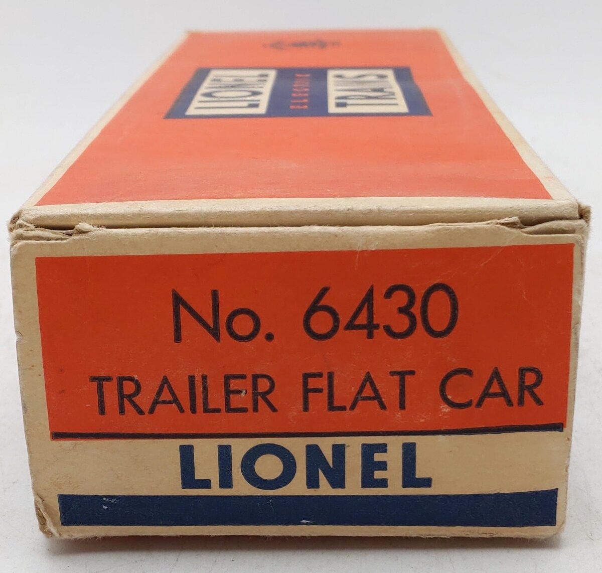 Lionel 6430 Vintage O Flatcar with 2 Gray Cooper Jarrett Trailer Vans VG/Box