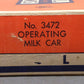 Lionel Vintage O Gauge Postwar Operating Milk Car & Cattle Car: 3472 & 3656 [2] VG