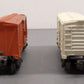 Lionel Vintage O Gauge Postwar Operating Milk Car & Cattle Car: 3472 & 3656 [2] VG
