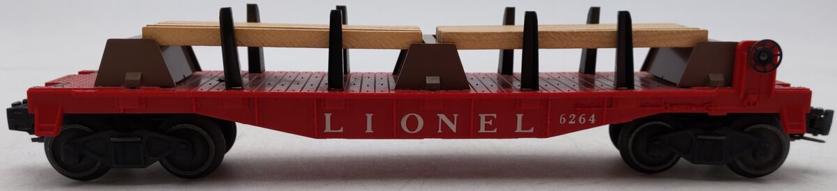 Lionel 264 Vintage O Operating Forklift Platform with 6264 Lumber Car VG