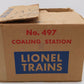 Lionel 497 Vintage O Operating Coaling Station EX/Box