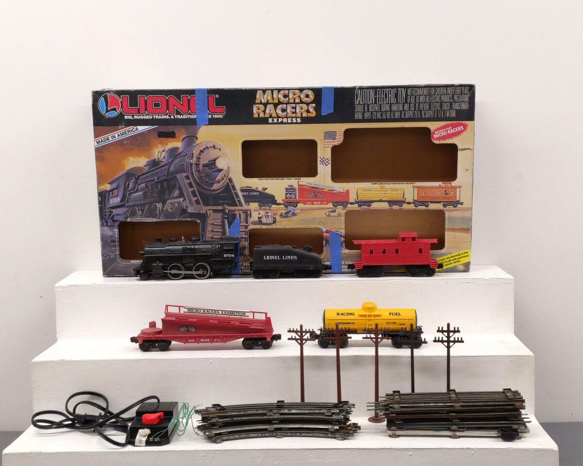 Lionel 6-11771 Micro Racers Express O Gauge Steam Train Set VG/Box