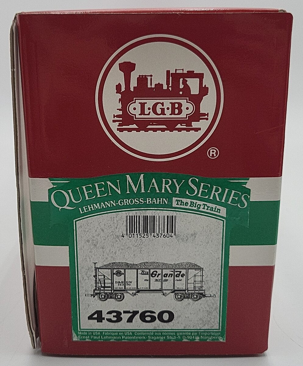 LGB 43760 Rio Grande 2 Bay Hopper- Metal Wheels VG/Box