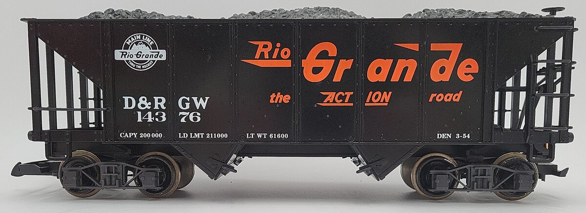 LGB 43760 Rio Grande 2 Bay Hopper- Metal Wheels VG/Box
