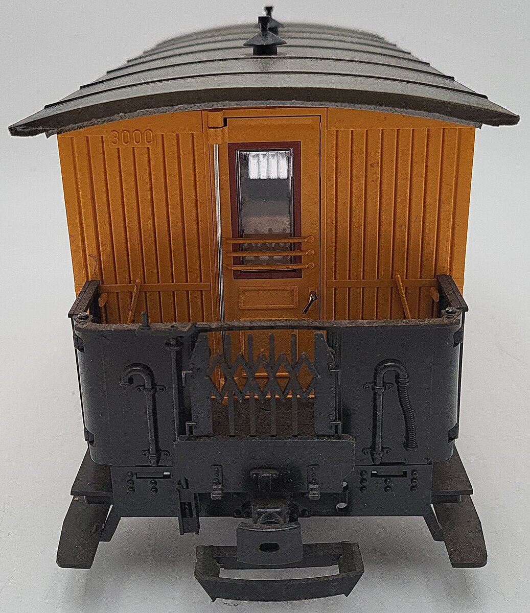 LGB 3006 G Scale Dodge City & Great Western Short Yellow Passenger Car VG/Box